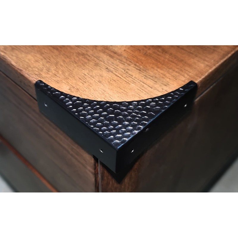 Foxwake Black Metal Corner Guards Decorative Wood Funiture, 2.56'' Box