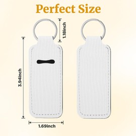 50 Pcs Sublimation Lipstick Holder Blanks Bulk Blank Neoprene Lipstick Holder Keychain Travel For Women DIY Key Ring