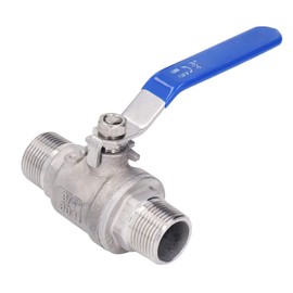 Ball Valve Stainless Steel 304 NPT 3/4 Inch 2 Male Thread Manual Drive Cut Sanitary Fittings Ball Valve with Full Flow