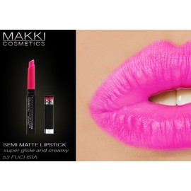 Makki Semi-Matte Lipstick Super Gliding and Creamy 53 Fuchsia