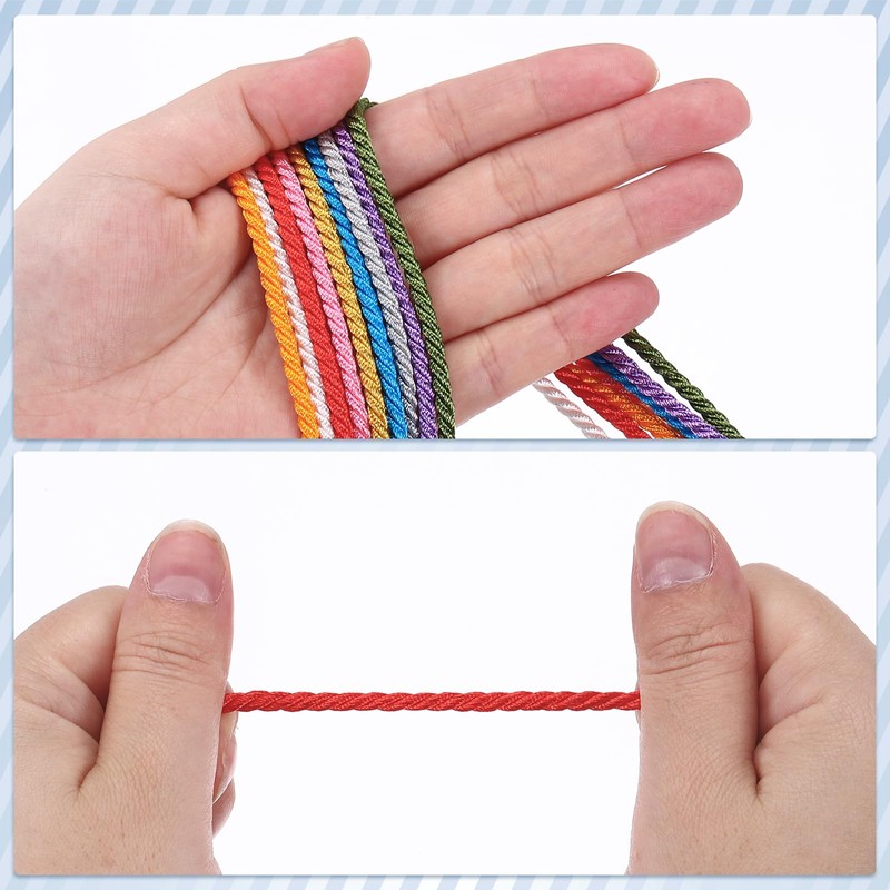 sourcing map Twisted Cord Trim, 5 Yard 4mm 3-Ply Twine