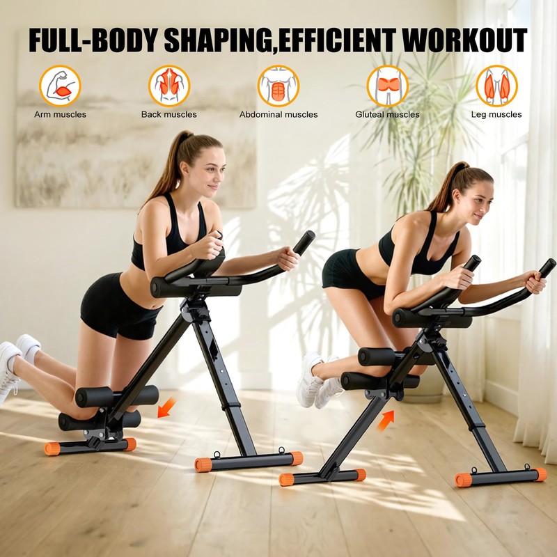 PAPIBLU Ab Machine Ab Trainer - Foldable Abdominal Trainer for