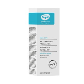 Green People Anti-Ageing Facial Oil 30ml | Natural & Organic Face Oil | Rejuvenating, Light Facial Oil for Facial Massage with Gua Sha/Roller | Paraben Free & Ethyl Alcohol Free | Cruelty Free & Vegan