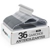 MAGMALIFE 36 Ganchos para Ropa de Plástico Premium: Gancho Plateado