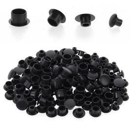120 Pcs Shelf Hole Plugs Plastic Plugs for Round Hole Shelf Cap Cabinet Holes Cover Cabinet Closet Cupboard Shelves Furniture Peg Pin Nail Screw Drilling Holes Covers Caps 5mm/6mm/8mm/10mm(Black)