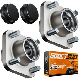 GODCTSUP Golf Cart Front Wheel Hub Assembly for Club Car DS&Precedent 2003-Up, Tempo 2018-Up Gas or Electric Carts, Club Car Front Wheel Bearings with Dust Cover, OEM# 102357701, 2PCS