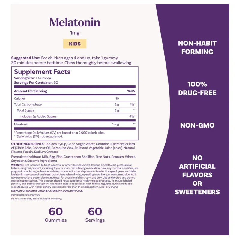 Natrol Kids Melatonina Gomitas Frambuesa Unidades
