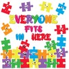 FYSUIMU 42Pcs Puzzles Pieces Bulletin Board Decoration Set Everyone Fits