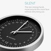 Navaris 24 Hour Wall Clock - 11.8" Analog Military Time
