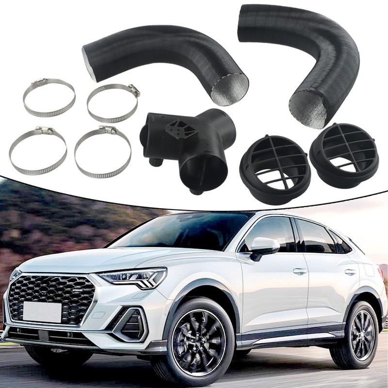 Functional 60mm Y Piece Hot Air Outlet & Chrome Hose