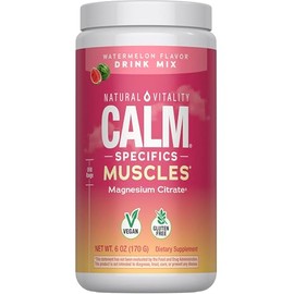 Natural Vitality Polvo de músculos calmantes | Sabor a sandía | Mezcla de bebida calmante | Suplemento sin gluten | 6oz