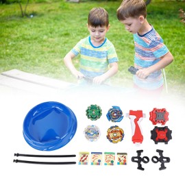 Ongwan Beyblade Burst Set of 4 Rotating Gyro Toys with 2 Launchers Battle Entry Removable Competition Toys Gyroscope Toys Racing Games for Kids