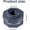 PVC Bulkhead Water Tank Connector Adapter, 4Pcs Bulkhead Fitting Water