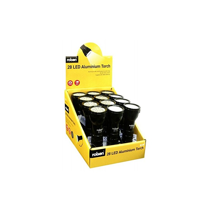 Rolson 61671 28 LED Aluminium Torch