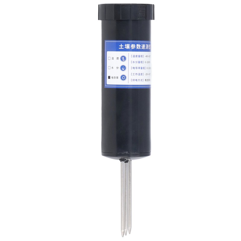 Soil EC Tester Stainless Steel Corrosion Resistant Durable LCD Accurate