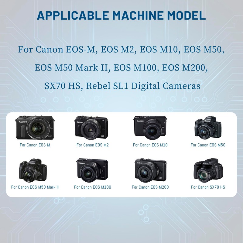 2-Pack LP-E12 Batteries with USB Dual Battery Charger for Canon