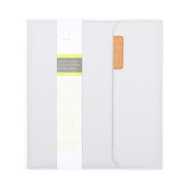 Rocketbook Capsule 2.0 Folio Cover for Core, Panda & Fusion - Made From 100% Recycled PET Plastic, Pen Holder, Magnetic Clasp - Grey, Letter A4