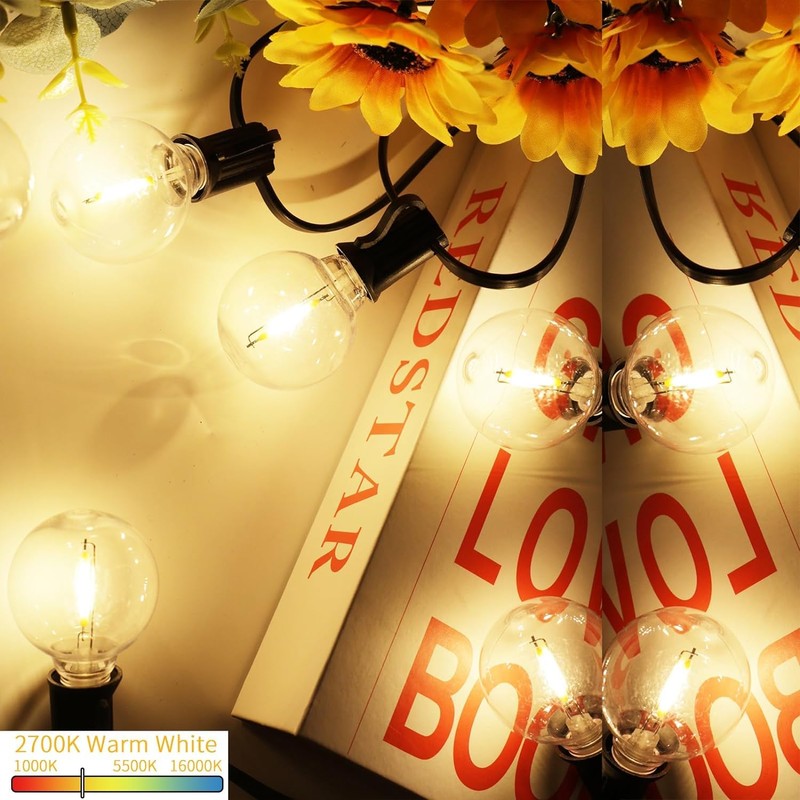 Svater 75 Pack G40 Replacement Bulb LED, E12 Screw Base,1W