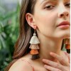 Boho Long Layered Tassle Boho Earrings - Earth Tones