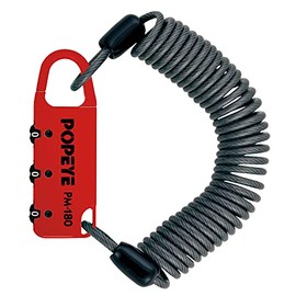 NOGUCHI PM-180 Bicycle Wire Lock Variable Dial Red Small