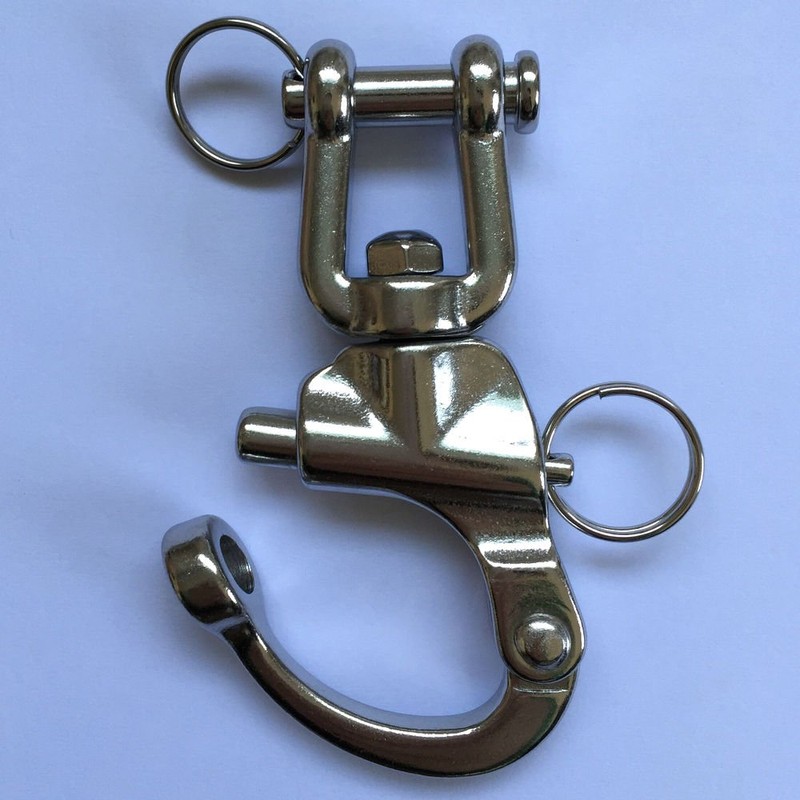 Jaw Swivel Eye Shackle Marine Grade Stainless Steel 316,Silver Tone