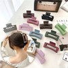 9 Colors_Matte Square Updo Half-Up Large Claw Clip Claw Clip Hair Pin / 9컬러_무광 스퀘어 올림머리 반묶음 왕집게핀 집게핀 헤어핀