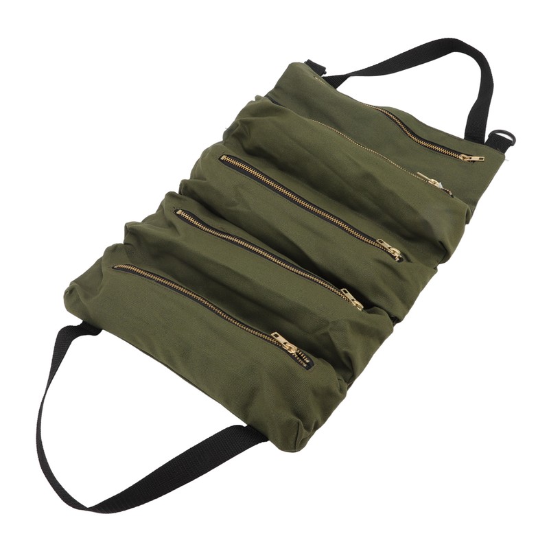 Car Back Seat Tool Storage Bag Canvas Garden Foldable Roll