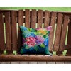 Caroline's Treasures Flowers in Watercolor Floral Throw Pillow, 14Hx14W, Hydrangeas