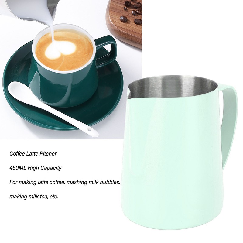 480ML Coffee Frothing Cup 304 Stainless Steel Milk Frother Jug