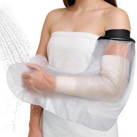 Waterproof Arm Cast Cover for Shower – Adult Reusable Cast Protector for Broken Arm, Hand, Elbow – Watertight Seal to Keep Bandage or Wound Dry – Latex-Free Soft Cover for Surgery or Injury
