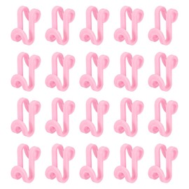 uxcell Clothes Hanger Connector Hooks, 30Pcs - ABS Hanger Hooks, Hanger Extender Hooks, Hanger Hooks Space Saver for Closet (Pink)