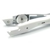 CCA White Carpet cutter tool with matching white holder for