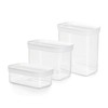 Emsa N11427 Optima 3-Piece Dry Storage Container Set, 0.45/1/1.6 Litres,