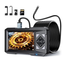 Hayve 4.3inch Industrial Endoscope, 1920P Digital Borescope Inspection Camera, [Photo& Video] IP67 Waterproof Sewer Camera with 6 LED Lights,16.5FT Semi-Rigid Cable,32 GB Card