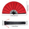 Nydotd 1 Packs Large Rave Fan Handheld Folding Fans Nylon