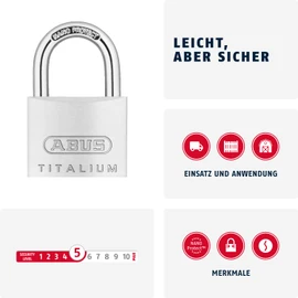 ABUS 64TI/40 40mm Titalium Padlock Keyed KA6412