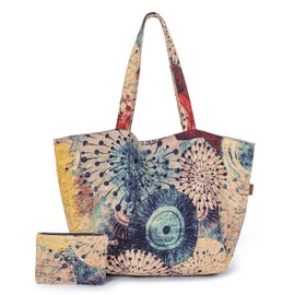 Women Hippie Tote Hand Bag Large Capacity Bohemian Bag Portable Tourist Shoulder Bags (Khaki)