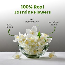 BLUE TEA - Jasmine Tea Loose Leaf - 2.10 Oz (Pack of 2) | DETOX TEA | Caffeine Free - Skin Nourishing - Flower Based - Herbal Tea - Vegan - Gluten Free - Natural Ingredients | Reusable Pet Jar Pack