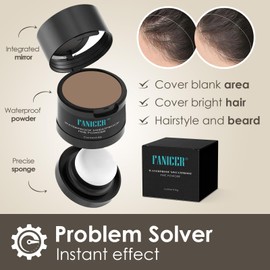 Hairline Powder,Root Touch Up Hair Powder, Powder Root Powder,4g Hair Powder Hair Concealer, Hair Root Concealer, Hair Powder for Touching Up the Roots to Fill Thin Hair（Dark coffee color）