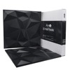 Art3d 3D Paneling Textured 3D Wall Design, Black Diamond, 19.7"
