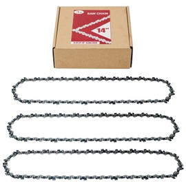 Covienapp 3 Pack Chainsaw Chain 14in (35cm) Bar, 52 Drive Links, 3/8" LP .050" Gauge,Compatible with Makita Hyundai HYC1600E,Husqvarna X-Cut S93G,Ryobi,Einhall,Greenworks, Earthwise, Poulan Chainsaws