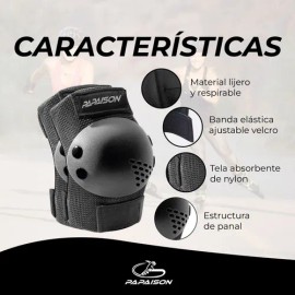 Protectores Patin Rodilleras Coderas Kit Profesional Adultos