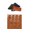 Berkut 1030220 Italian Leather Genuine Leather Braided Long Wallet, Round