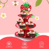 3 Tier Strawberry Themed Cupcake Stand Spring Cupcake Holder Berry
