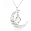 Collar Luminoso Luna Brilla En La Obscuridad Cadena Dije