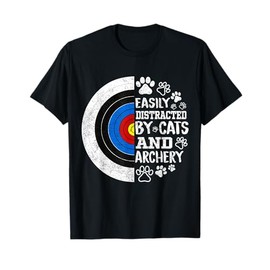 Funny Cat Archery Gift | Target Bow Humor for Men Women T-Shirt