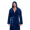 Turquaz Plush Robes For Men, Soft Fuzzy Hooded Mens Bathrobes,