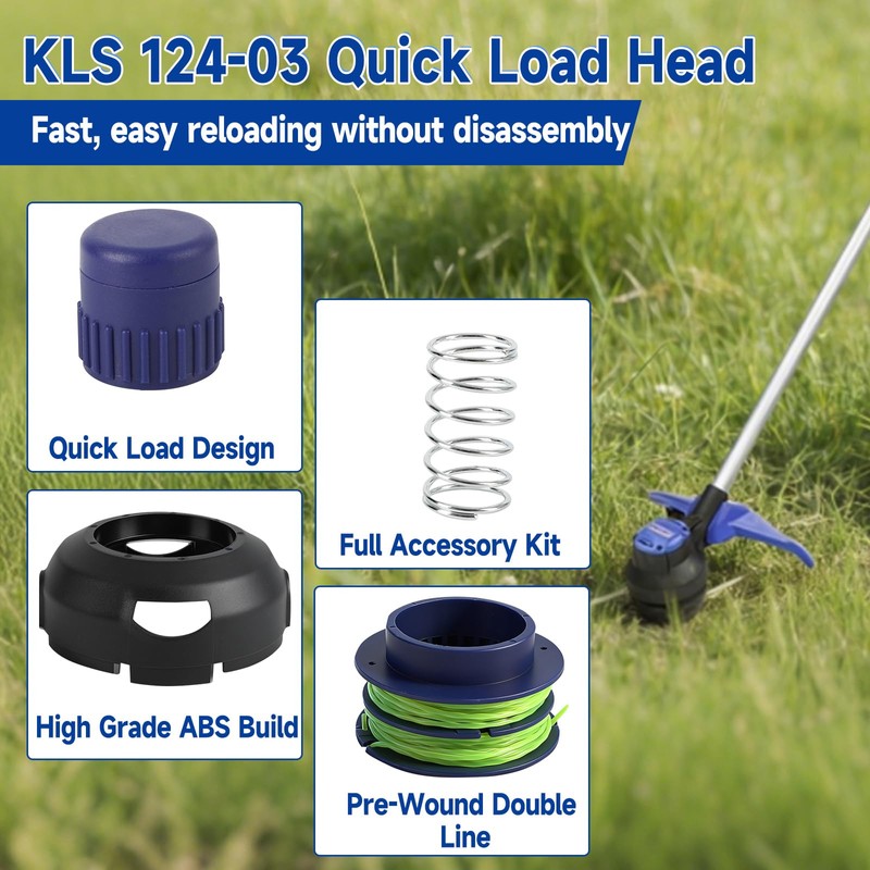 KLS124-03 Replacement Trimmer Head Compatible with Kobalt 24-Volt max KST