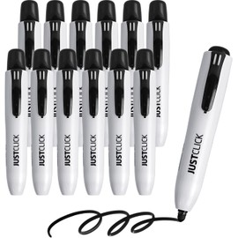 carrotez Jumbo Retractable Dry Erase Markers, Click Dry Erase Whiteboard Markers, Bullet Tip, Extra Thick Large Barrel, 12 Count, Black