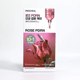 메디힐 로제 피디알엔 에센셜 마스크 모공 결광 10+1매 MediHeal Rose PDRN Essential Mask Pore Radiance 10+1 Sheets